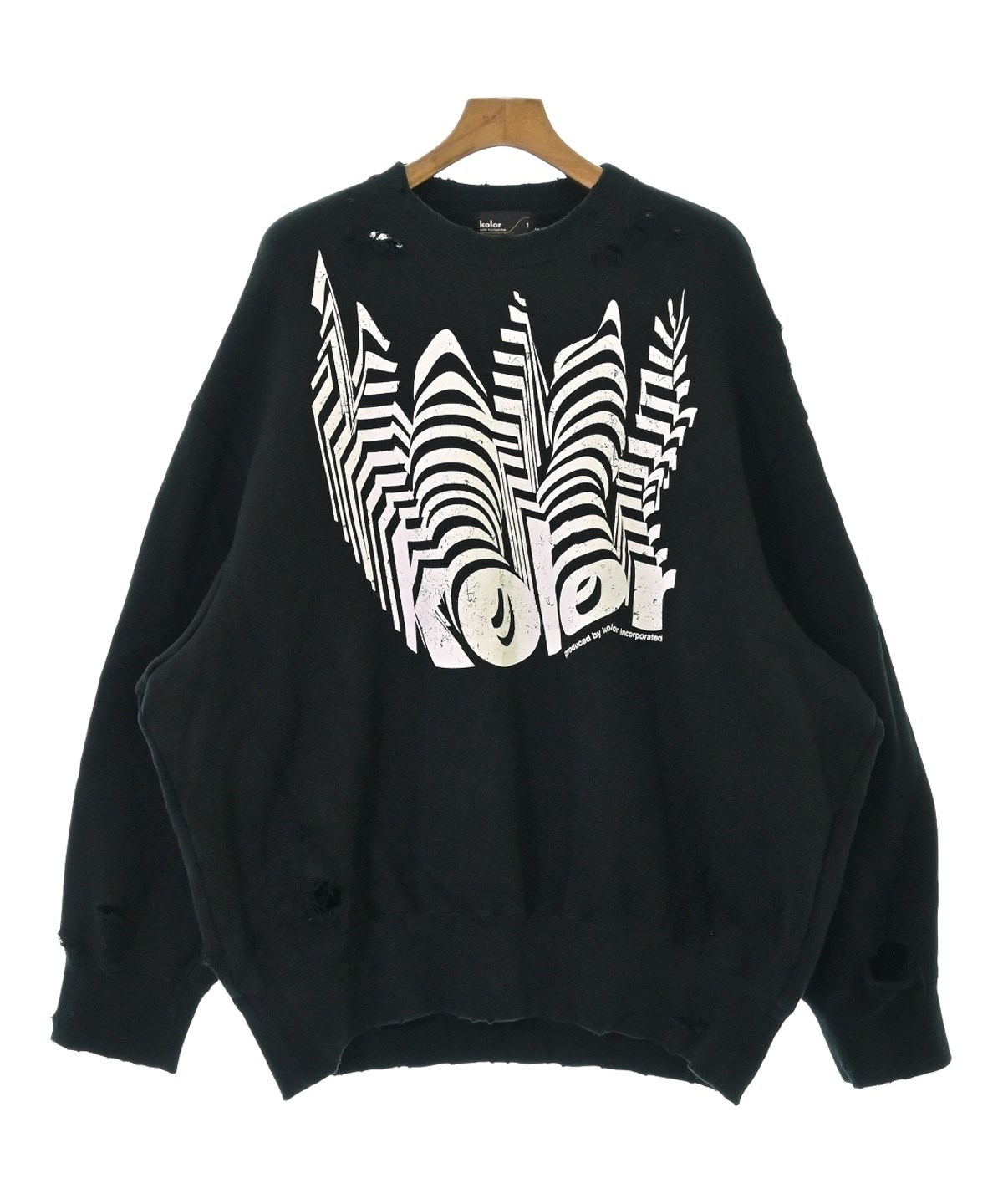 kolor（カラー）スウェット 黒 サイズ:1(S位) メンズ/2200540288014