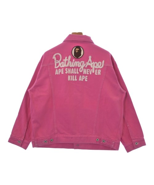 A BATHING APE（アベイシングエイプ）デニムジャケット ピンク サイズ