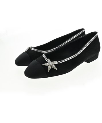 CHANEL（シャネル）バレエシューズ/オペラシューズ 黒 サイズ:35(21.5