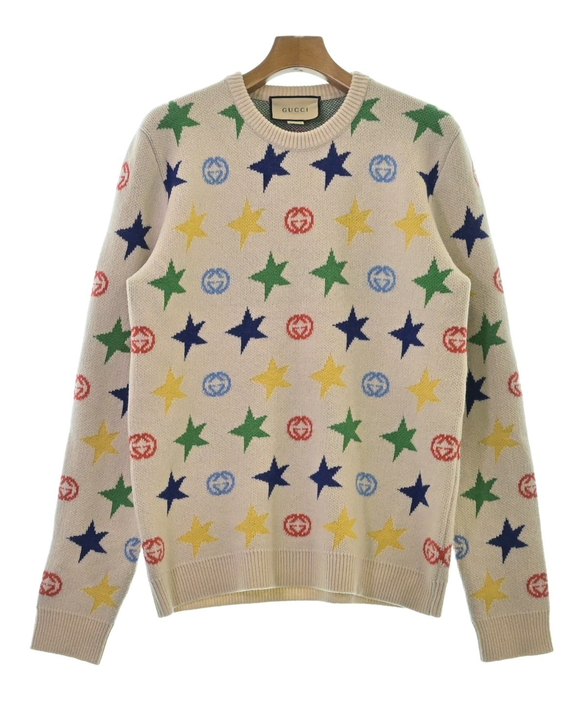 GUCCI（グッチ）ニット・セーター ベージュ サイズ:M メンズ