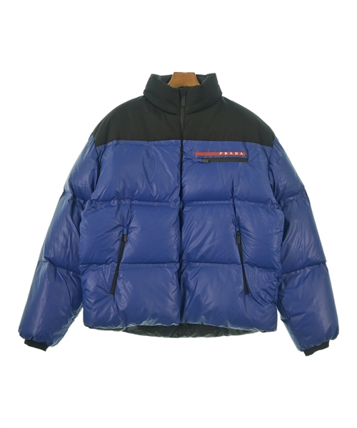 PRADA（プラダ）ダウンジャケット/ダウンベスト 青 サイズ:L メンズ