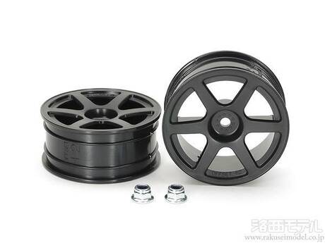 タミヤ 53453 ミディアムナロー6本スポークホイール (オフセット+2