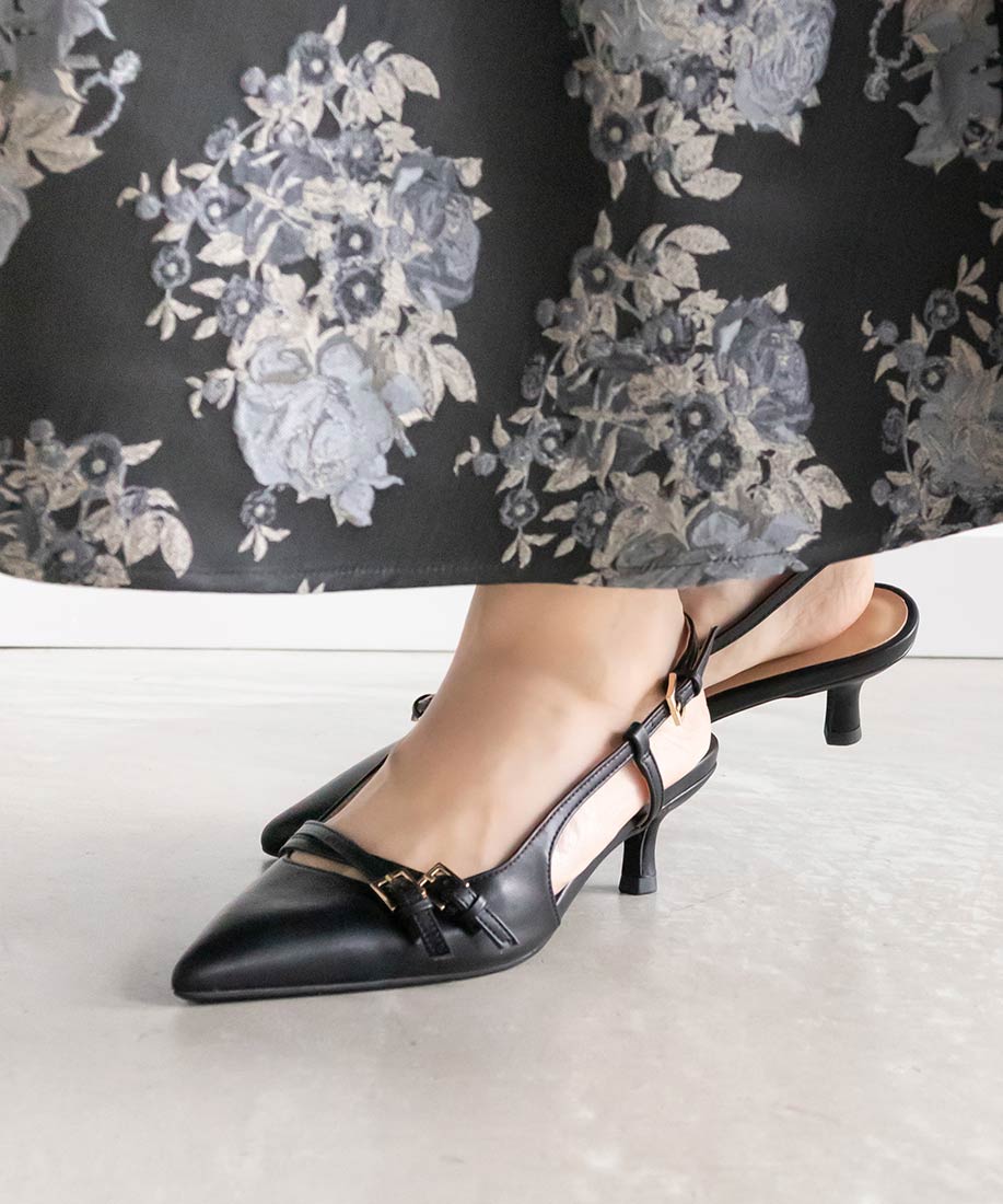 SALE】3E3E幅広 クロスベルト スリングバックパンプスRANDA公式サイト