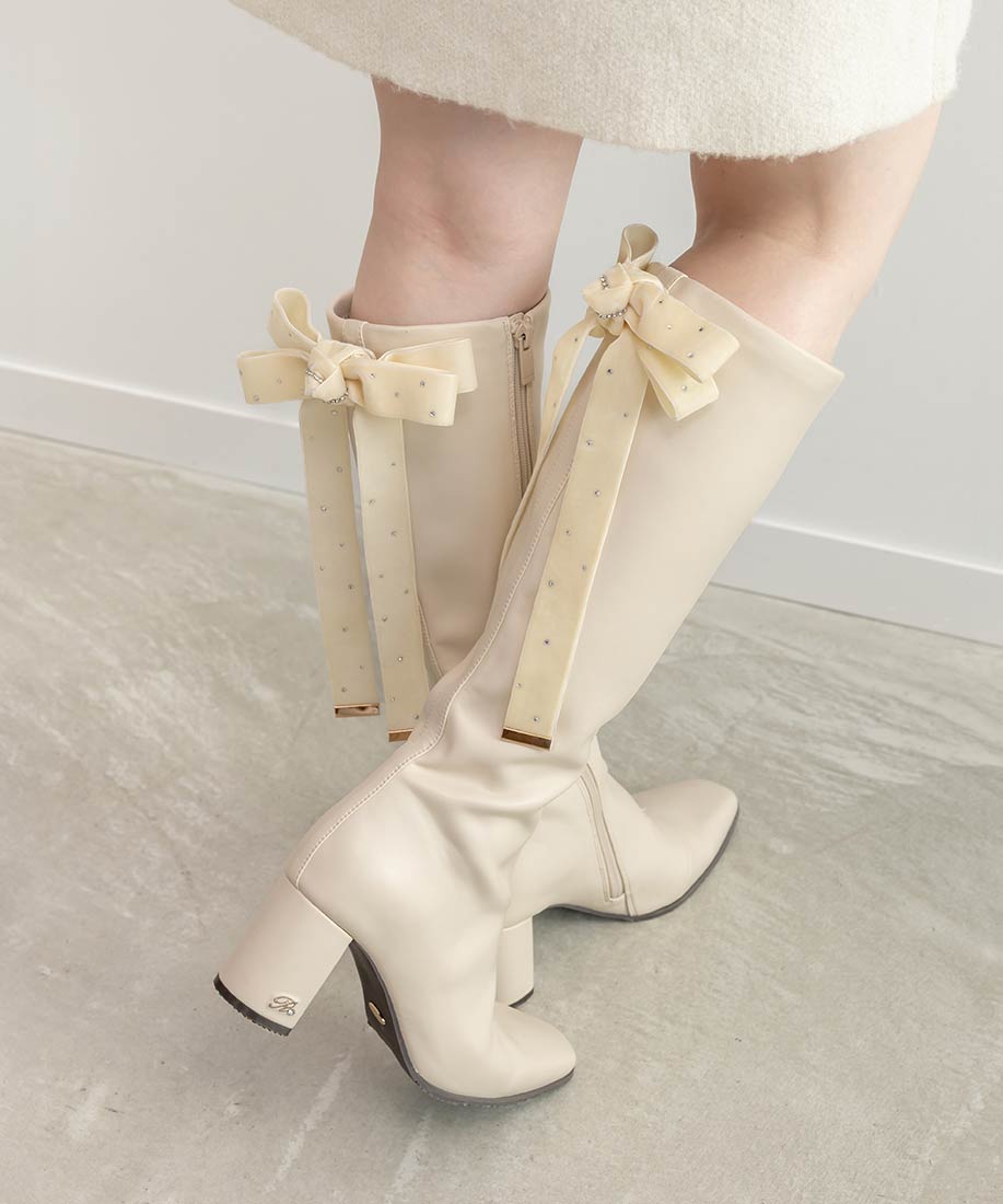 SALE】【Holiday Collection】晴雨兼用 2WAY ビジューベロアリボン