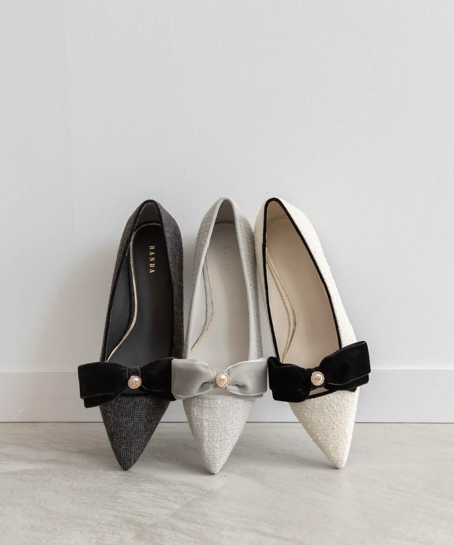 SALE】ベロアリボンクラシカルフラットパンプスRANDA公式サイト