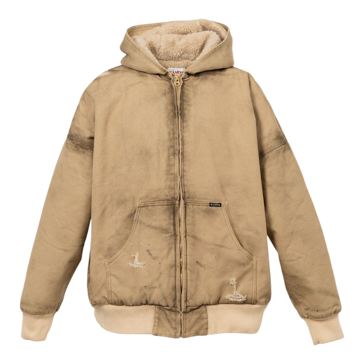 KAMIYA]BORO Boa Lining Duck Zip-up Parka/BEIGE(G15BL101) – R&Co.
