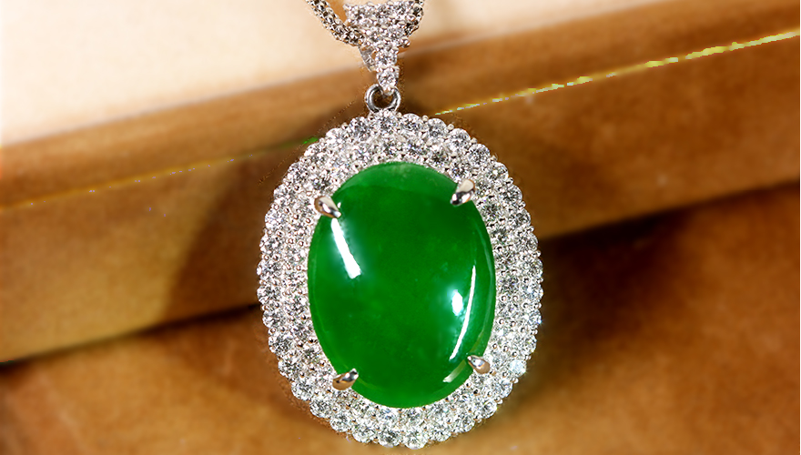 翡翠(ヒスイ) 8.7ct ダイヤモンド 1.5ct プラチナ ダイヤモンド