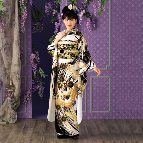 成人式/参列/振袖】金彩が目を惹く高級感☆金彩友禅/鶴 / 成人式や結婚