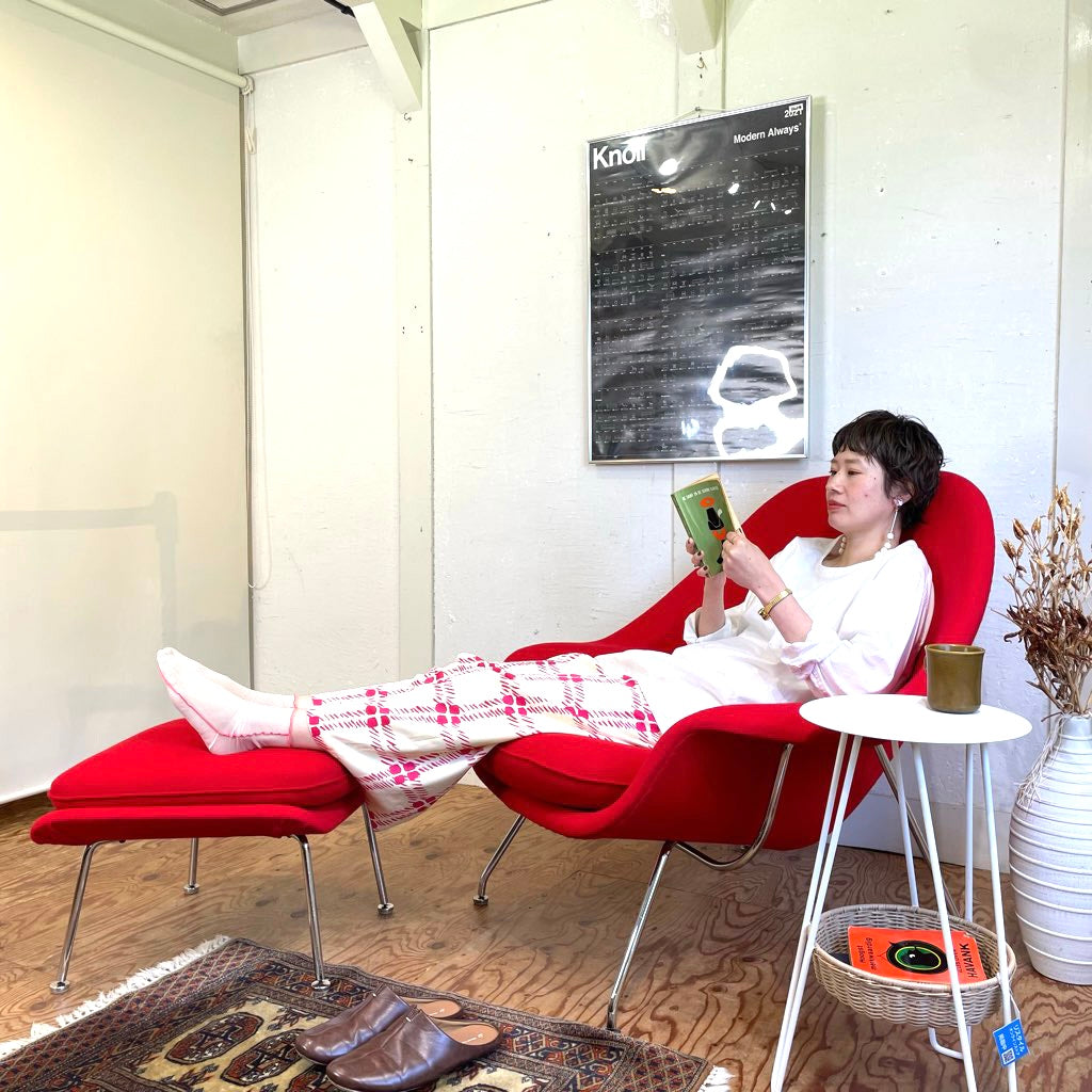 ノール / Knoll ノル ウームチェア オットマンセット サーリネン