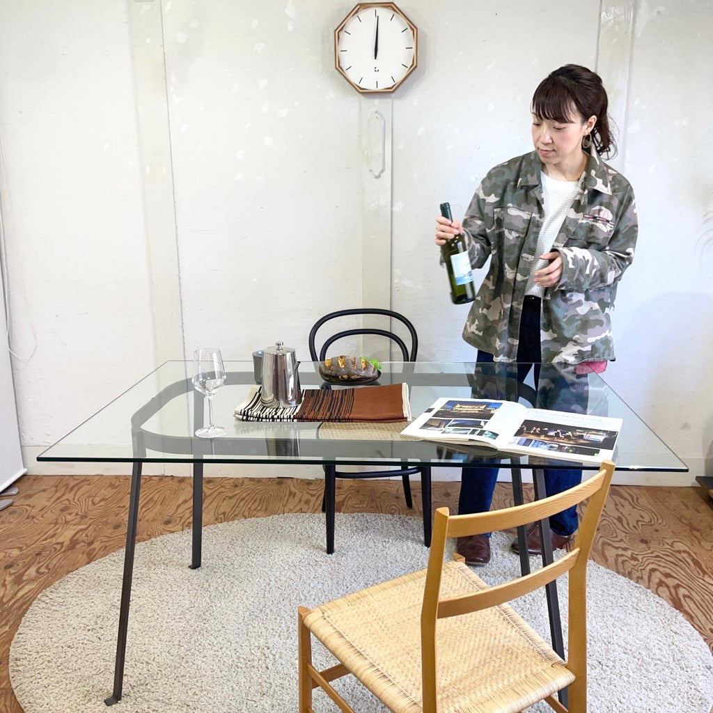 無印良品 / muji ガラス天板 ダイニングテーブル エンツォ・マーリ