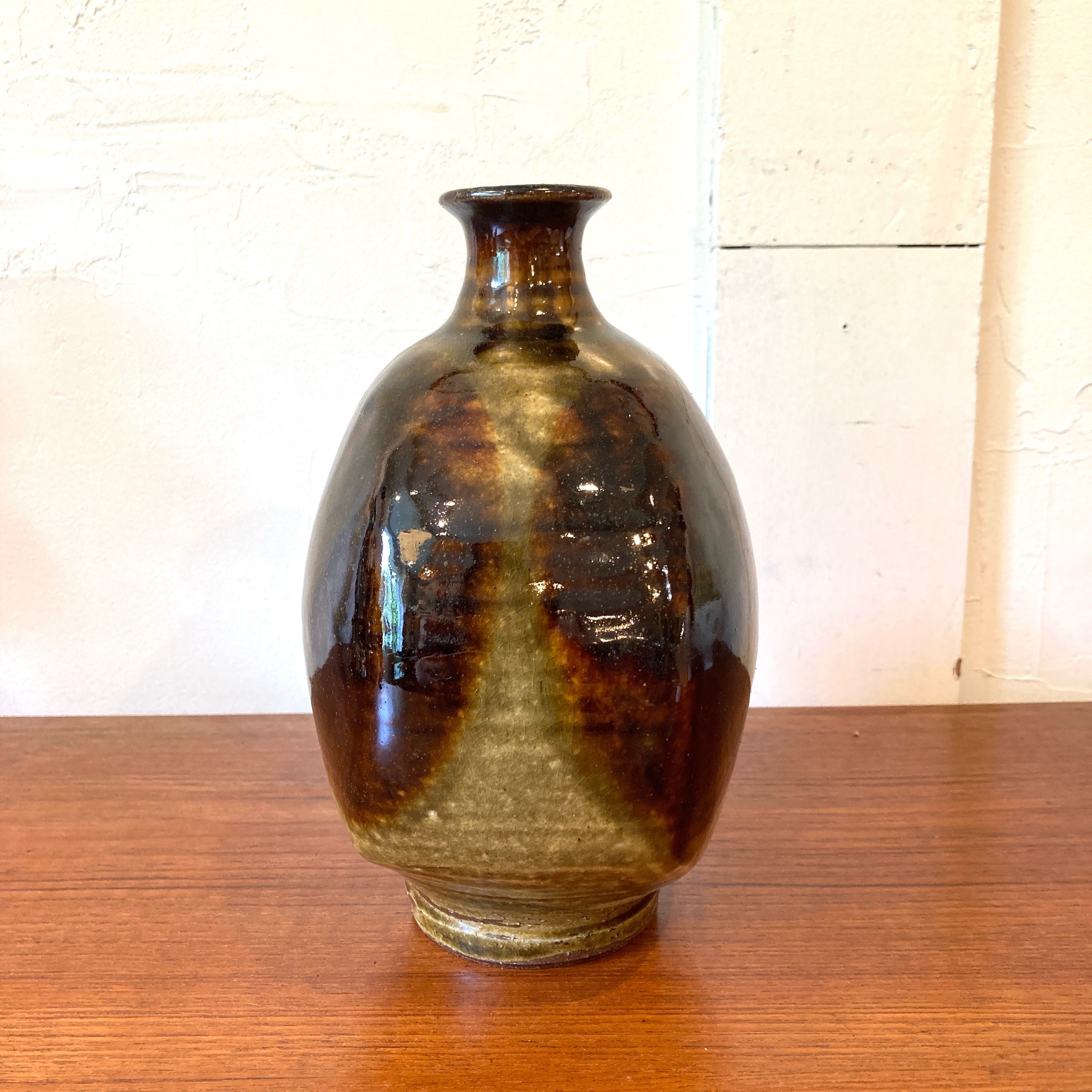 柴田雅章 花器 スリップウェア 丹波焼 工芸品 焼き物 フラワーベース 日本