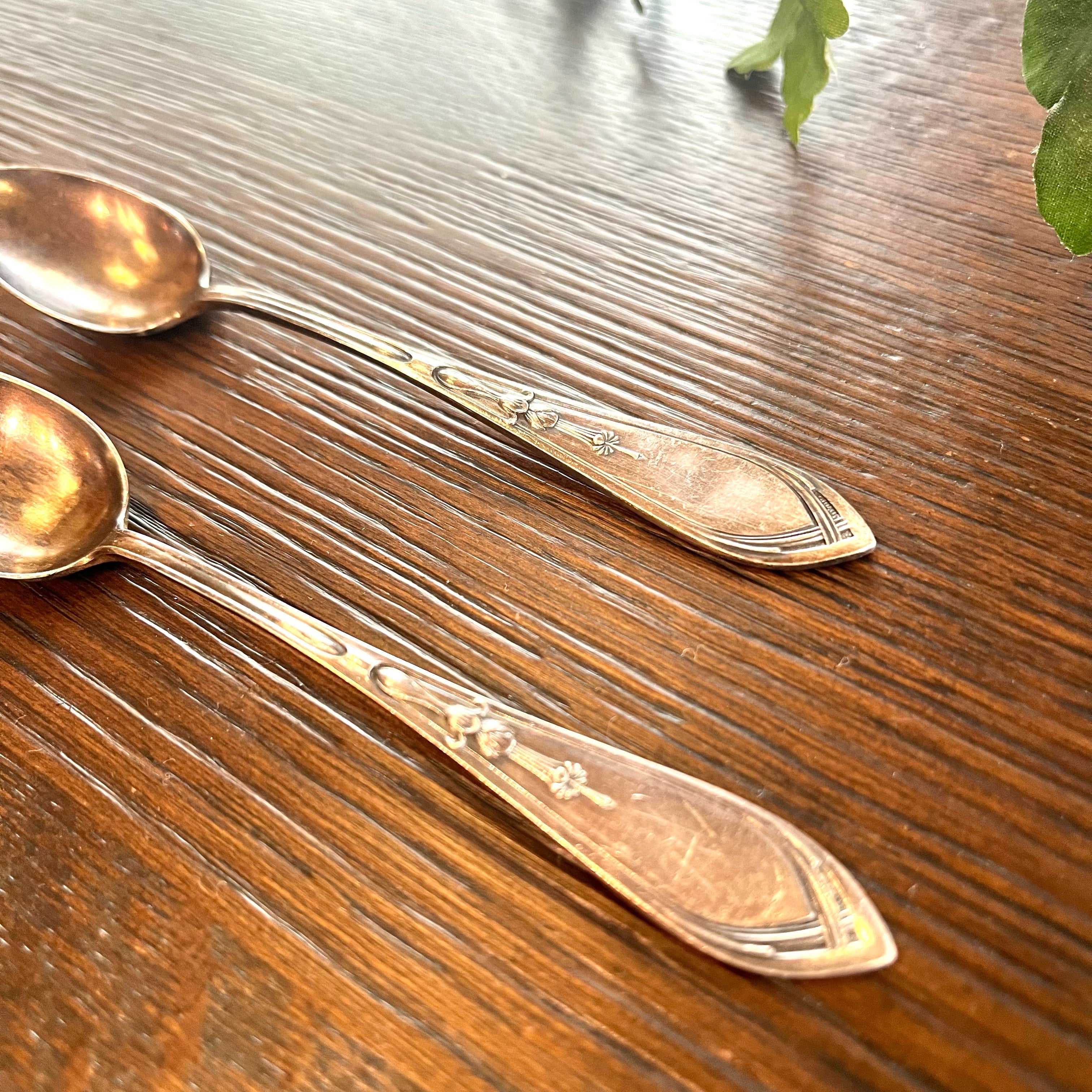 アンティーク ティースプーン 2本セット 中古