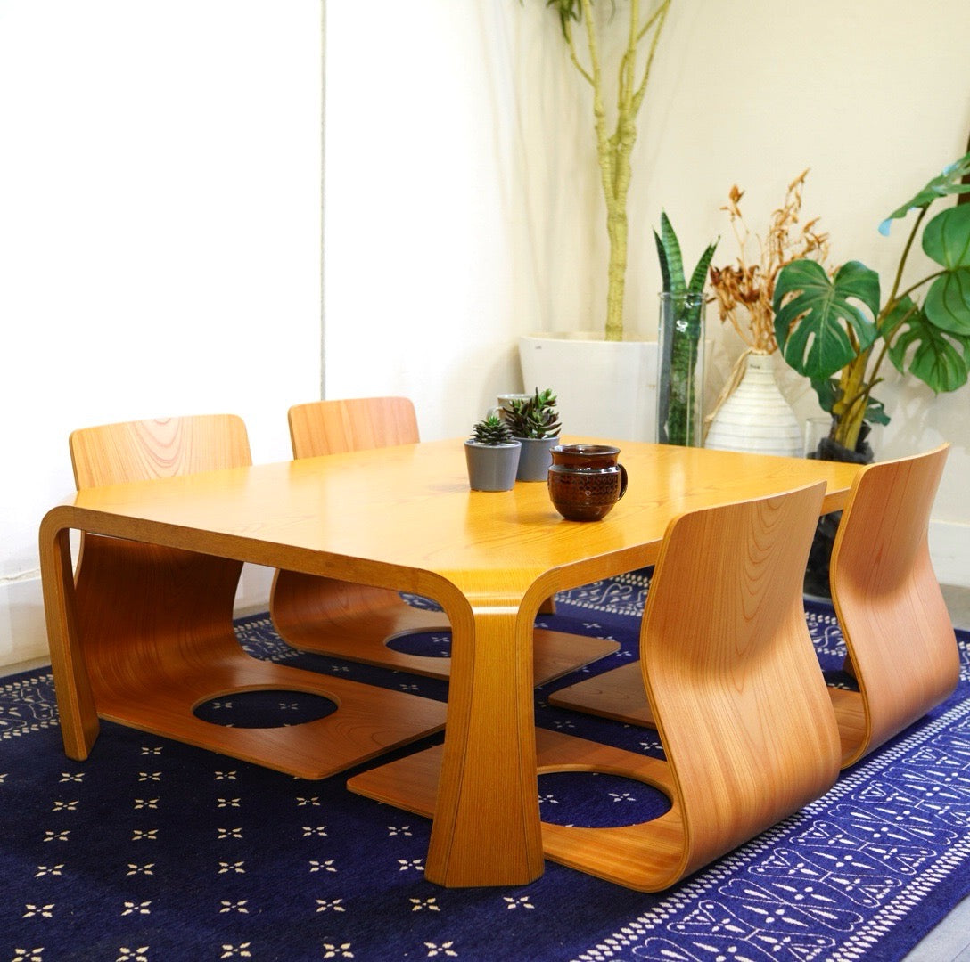 Tendo / 天童木工 座椅子 S-5046KY-NT 藤森健次 中古 ケヤキ 和室 日本