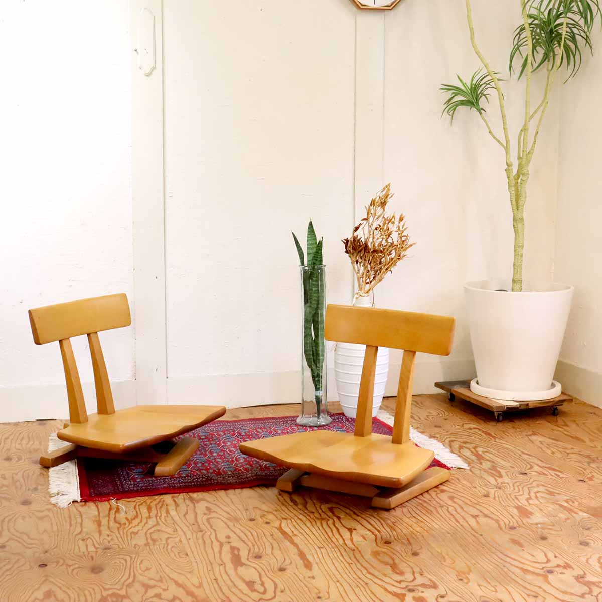 飛騨産業 / HIDA 円空 座椅子【1】 佐々木敏光 佐々木敏光 ナラ無垢材