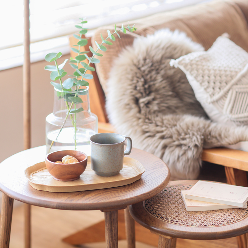 ネストテーブル RattanMix／BR ｜家具・インテリア通販 Re:CENO(リセノ)