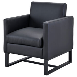 スクエアソファⅡ レザー 2人掛け ブラック RFSSF2-L2PBK | オフィス