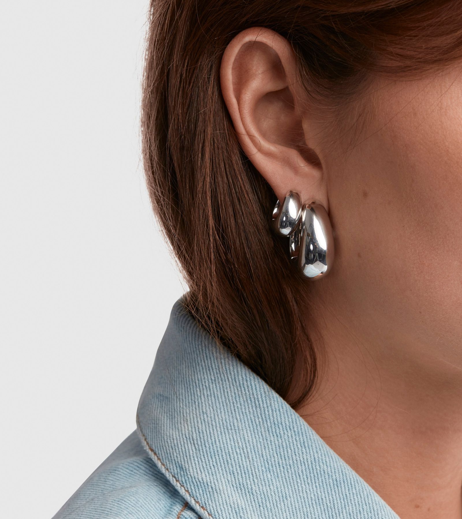 TOMWOOD - Ice Hoop Small ピアス Silver | River