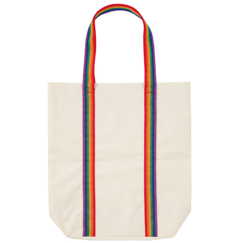 完売】レインボーカラー 縦型トート｜バッグ｜在庫対応ノベルティ（名