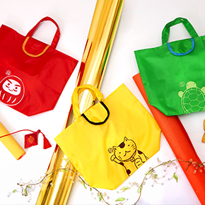 完売】開運！小さくたためるエコバッグ｜バッグ｜在庫対応ノベルティ