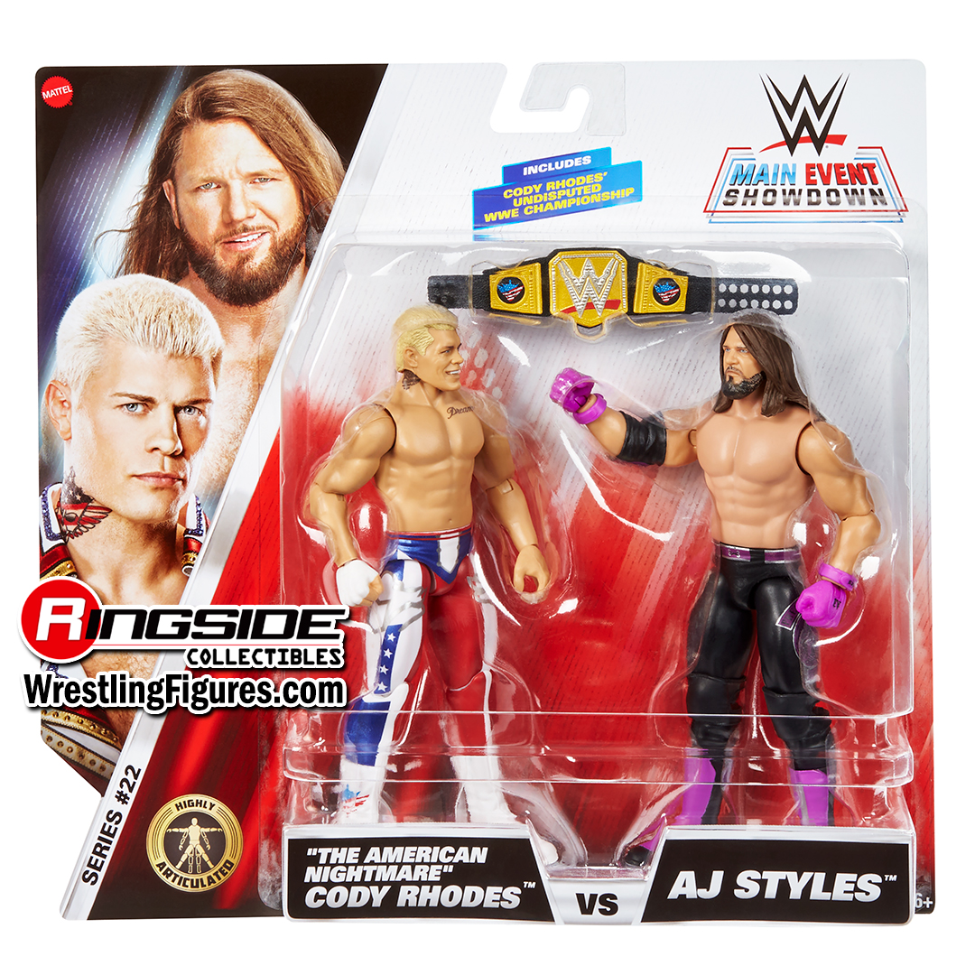 Cody Rhodes & AJ Styles - WWE Main Event 2-Packs 22 Toy Wrestling