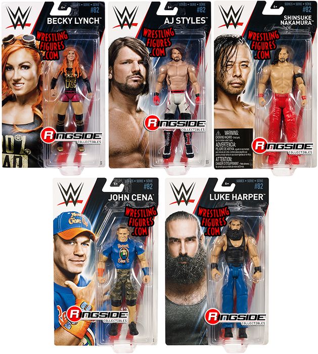 WWE Series 82 Toy Wrestling Action Figures by Mattel! This set