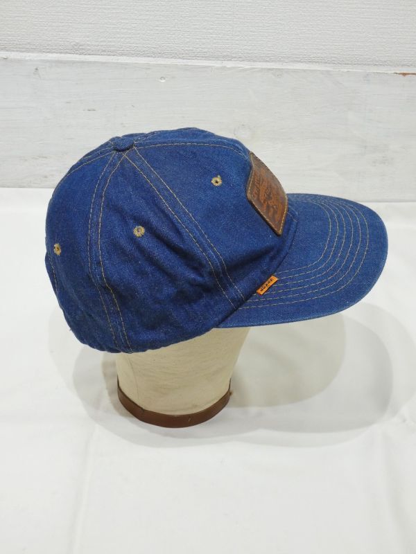 70s 80s Levi's 6 PANEL SNAP BACK DENIM CAP - RICUR