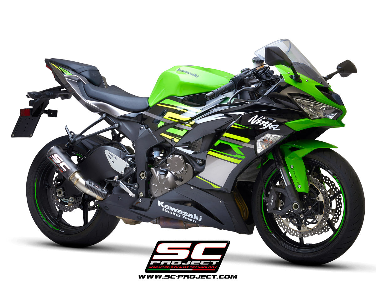 SC Project CR-T Carbon Fiber Slip-On Exhaust- Kawasaki Ninja ZX-6R