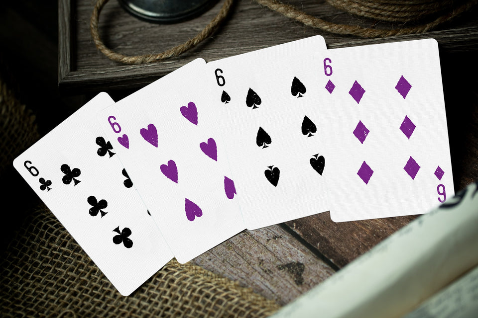 666 Playing Cards - Purple Inferno – Riffle Shuffle Playing Card Co