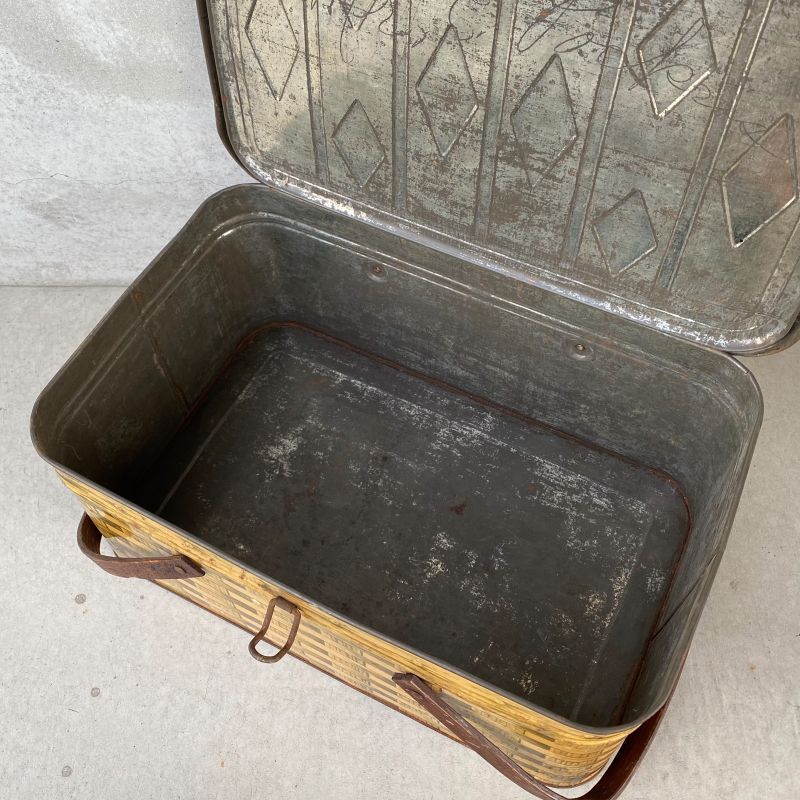 VINTAGE ANTIQUE TIN BASKET ヴィンテージ バスケット アメリカ