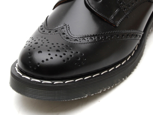 ジョージコックス14836ブラックレザー ウイングチップ 7ホール／ROCK