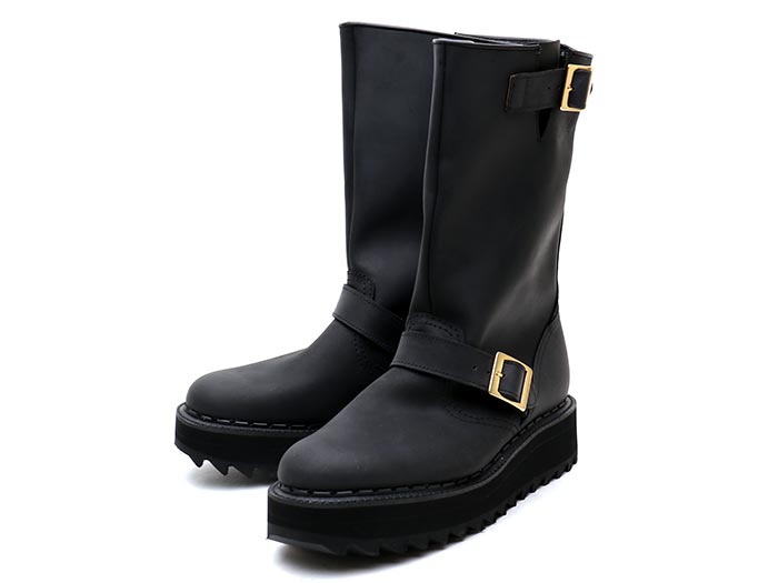 ジョージコックス7409 ブラックワキシー・ゴールドバックル・リップル