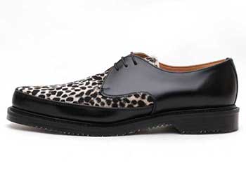 ジョージコックス8075ブラックレザー×レオパード／ROCK SHOES COMPANY