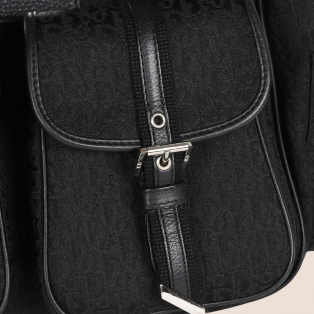 CHRISTIAN DIOR BLACK CANVAS STREET CHIC MULTIPOCKET BAG – RDB