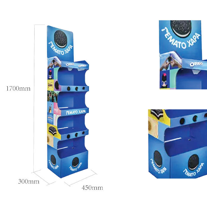 オレオクッキー 5段段ボール製ディスプレイスタンド - WOW Packaging