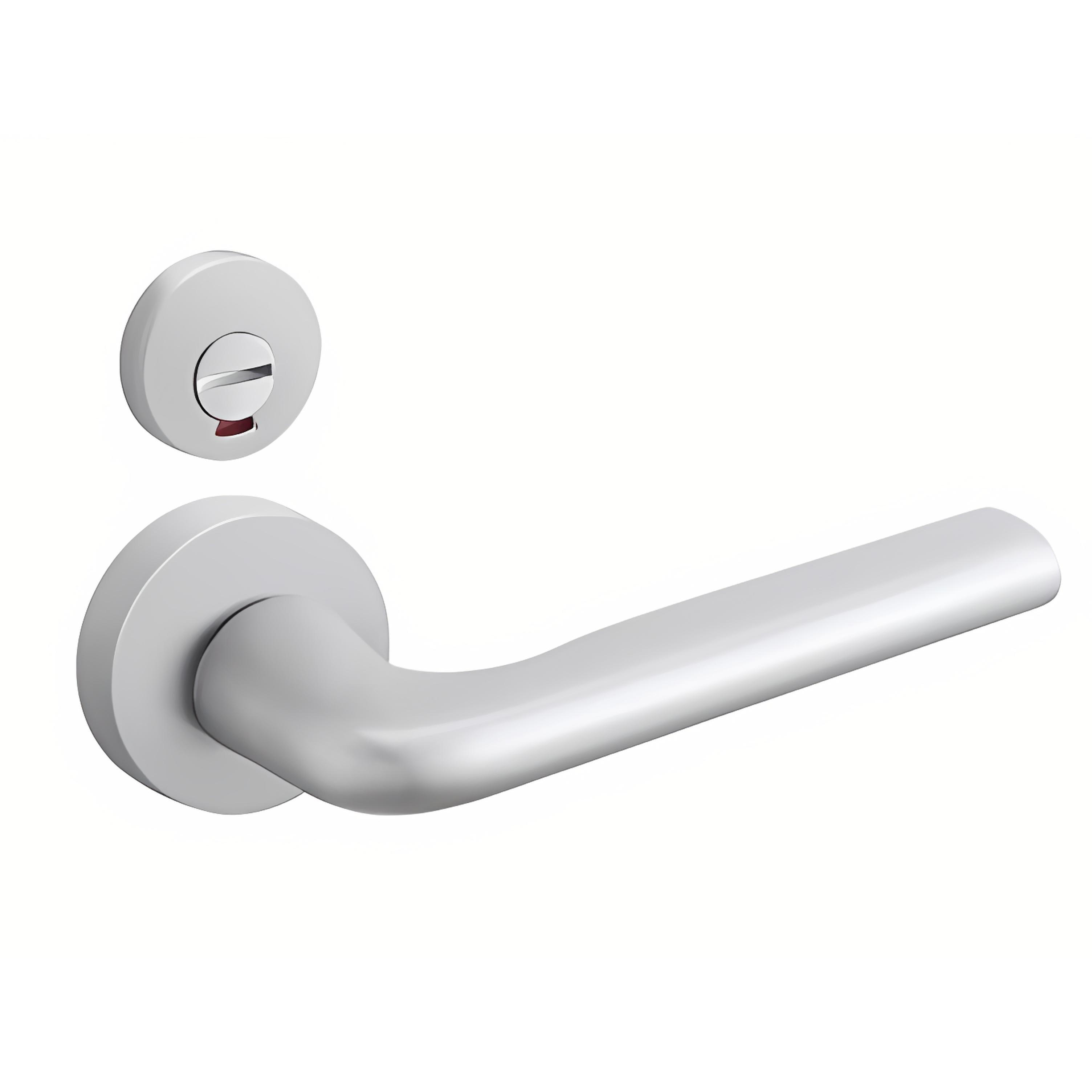 レバーハンドルセット 抗ウイルス仕様 RA型 （シルバー） アルミ風塗装