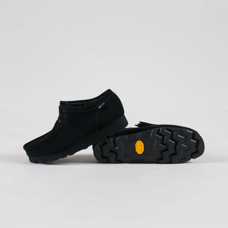 Clarks Originals Mens Wallabee GORE-TEX Shoes Black Suede