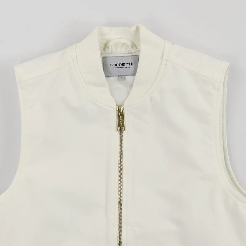 Carhartt WIP Mens Classic Workwear Gilet Vest Wax Off White
