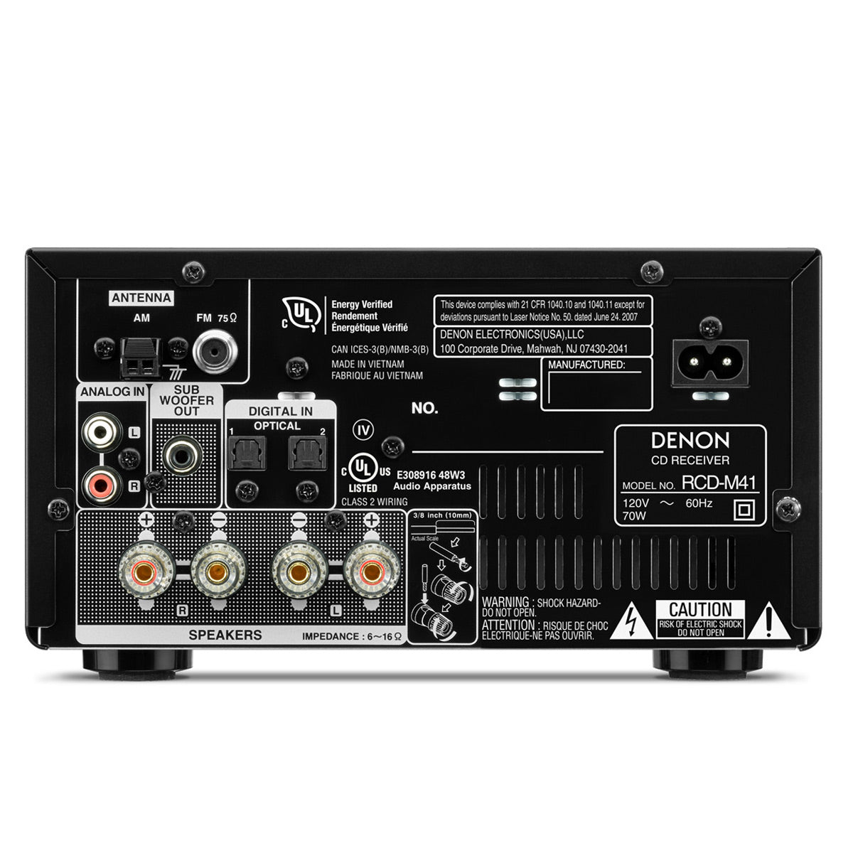 Denon D-M41 Hi-Fi System with CD, Bluetooth, and AM/FM Tuner