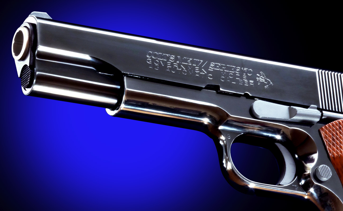 メッキ仕上の特別なガバメント「WA【コルト】MkIVシリーズ70／ブラック