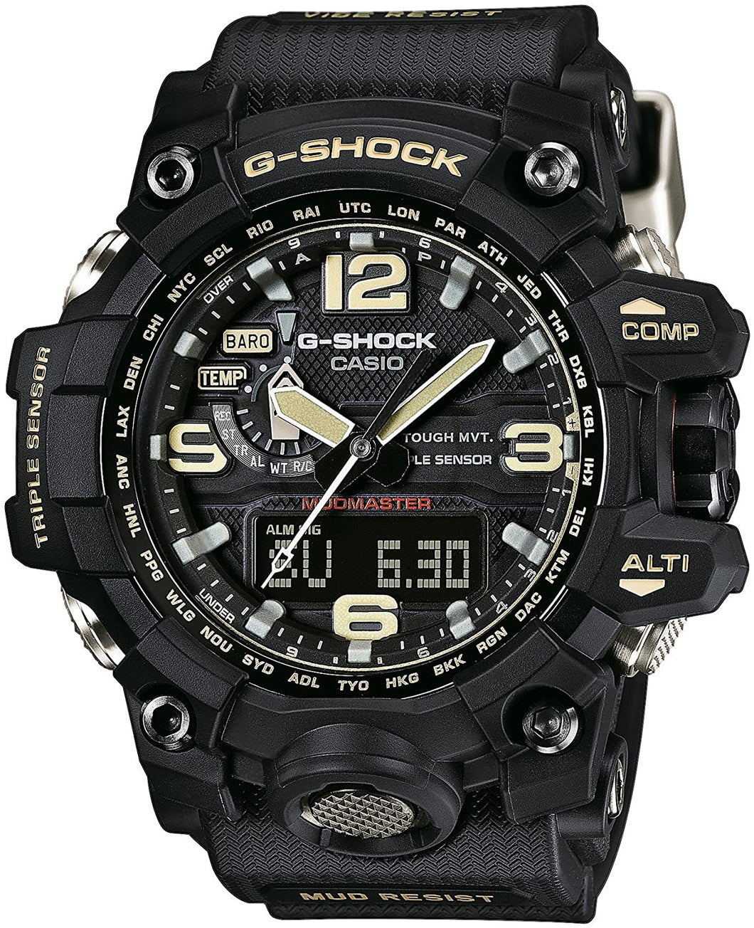 Casio G-Shock Mudmaster Tough Solar Triple Sensor Black GWG-1000