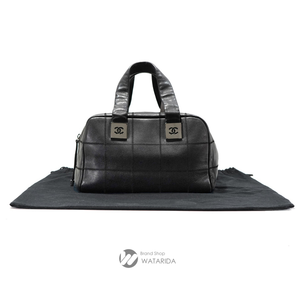 シャネル バッグ チョコバー ココマーク ミニ ボストンバッグ キャビア