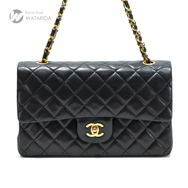 シャネル マトラッセ 25 ダブルフラップ チェーンショルダーバッグ