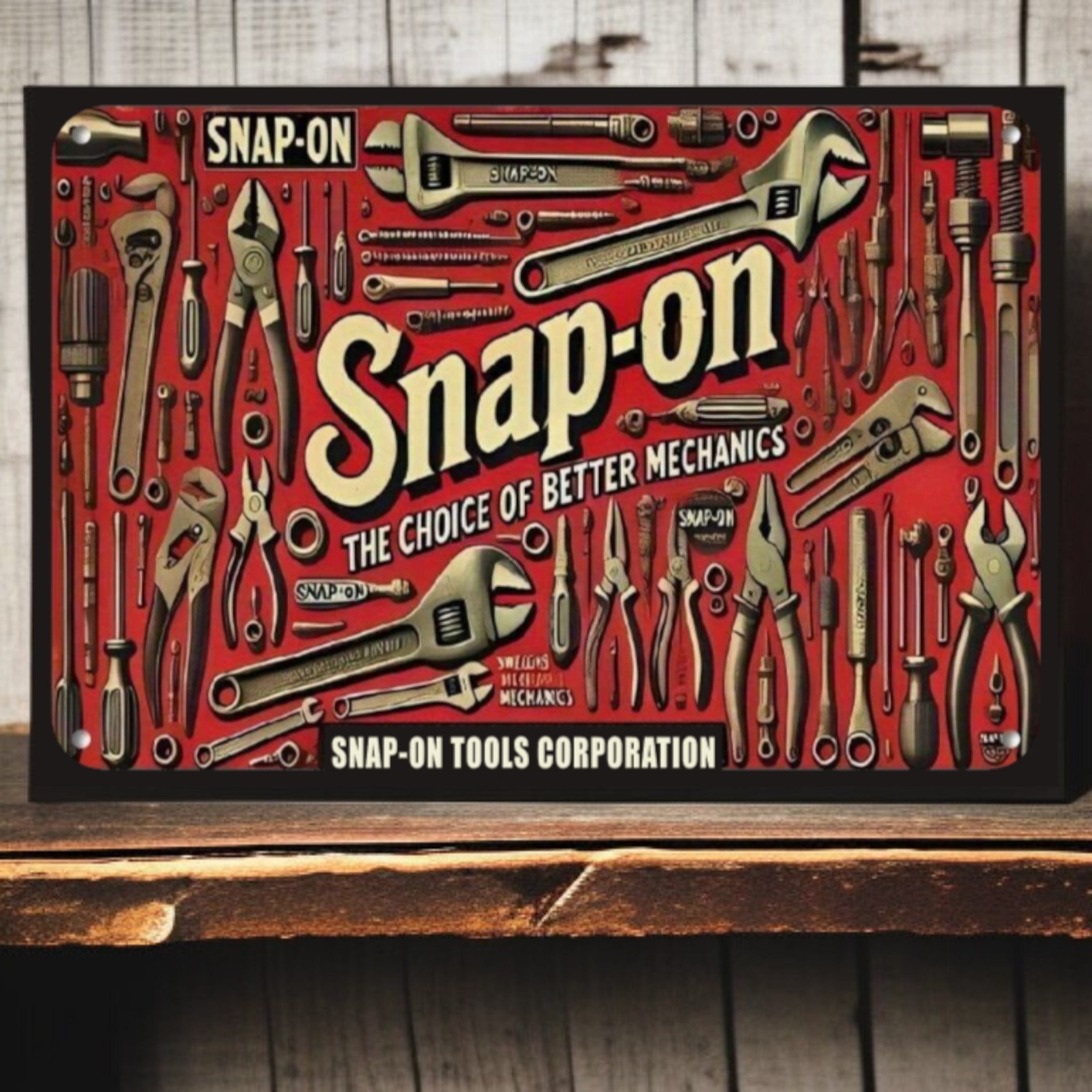 Rustic Snap-On Garage Sign “The Choice of Better Mechanics