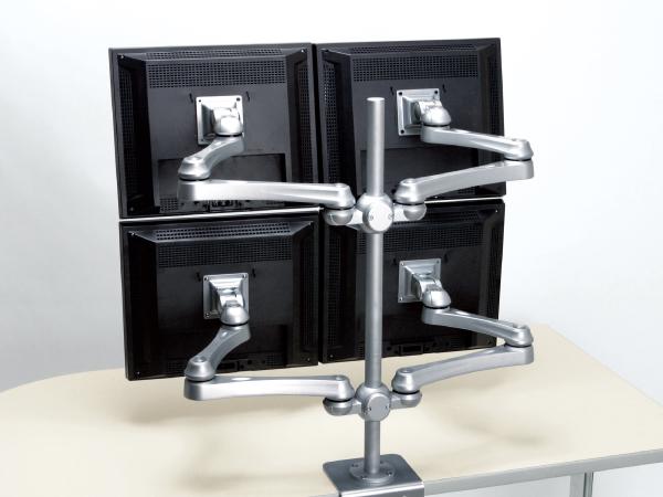 LA-517-1 2段2列（4画面）水平多関節アーム モダンソリッドモニター