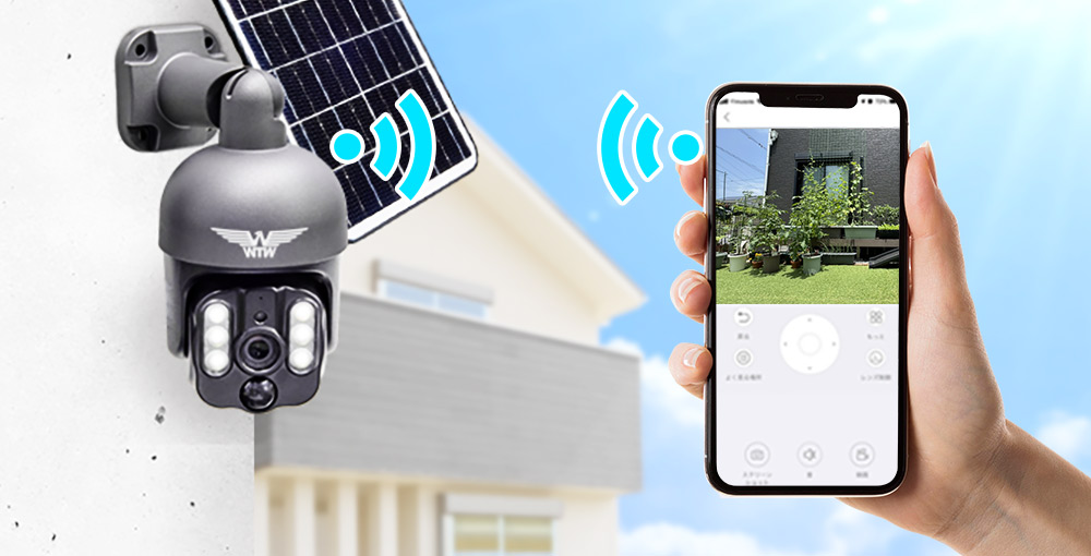 WTW塚本無線公式】みてるちゃんWSP WIFIソーラーPTZ 低照度カメラ