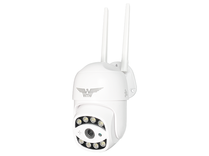 Wi-Fi 防犯灯カメラ ゴマちゃん2 アンテナ内蔵 夜間カラー PTZ WTW