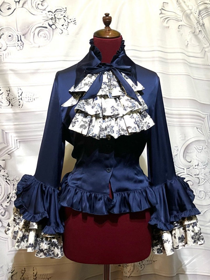 リバーシブルタイ付き姫袖ブラウス | MARBLE | ロリータ ゴスロリ