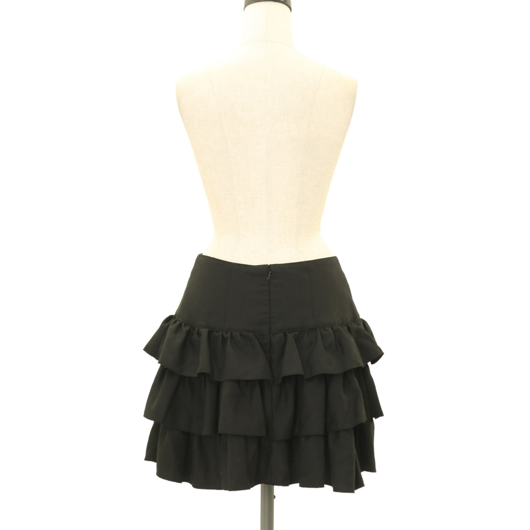 USED】【PEACE NOW/Mサイズ】コルセット風ティアードフリルスカート