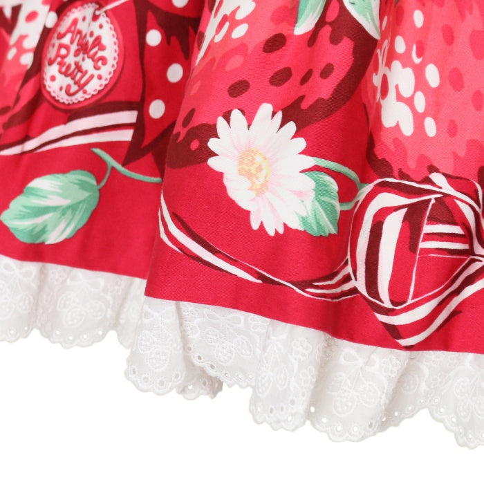 USED】摘みたていちごシャーリングジャンパースカート | Angelic