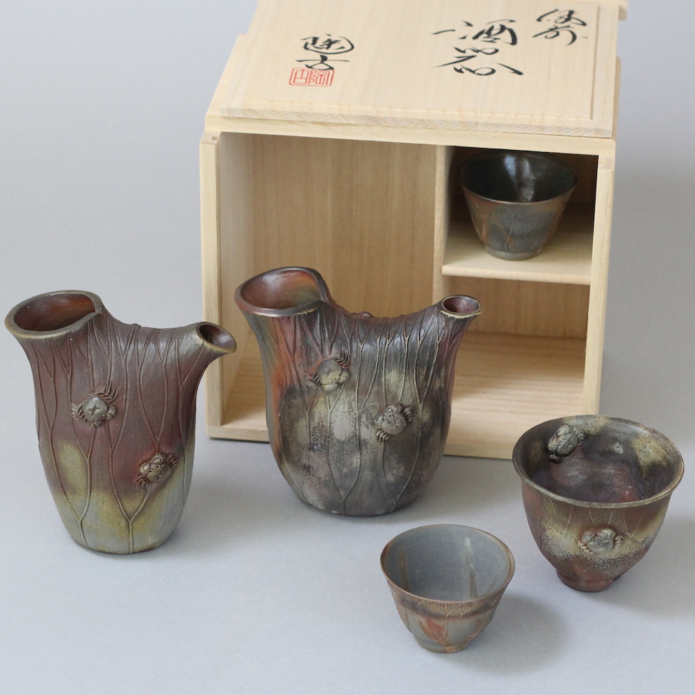 蓮と蟹のシリーズ | 備前焼窯元 小西陶古